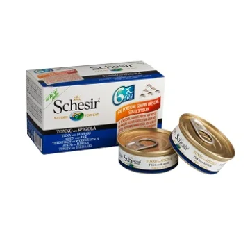 SCHESIR GATTO JELLY TONNO SPIGOLA 6x50GR (lattina) MULTIPACK