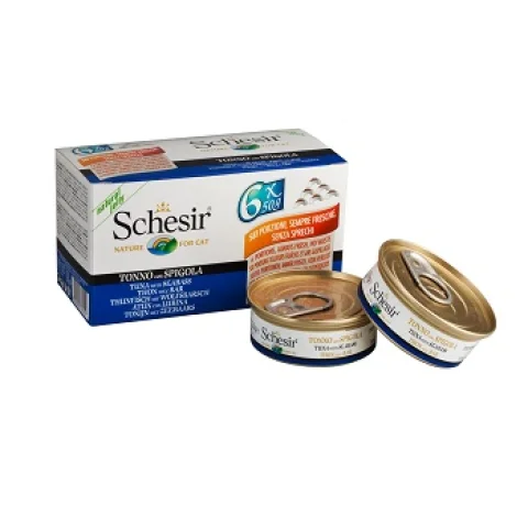 SCHESIR GATTO JELLY TONNO SPIGOLA 6x50GR (lattina) MULTIPACK