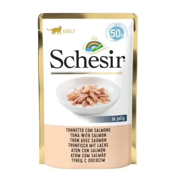 SCHESIR GATTO FILETTI JELLY TONNETTO SALMONE 50GR (bustina)