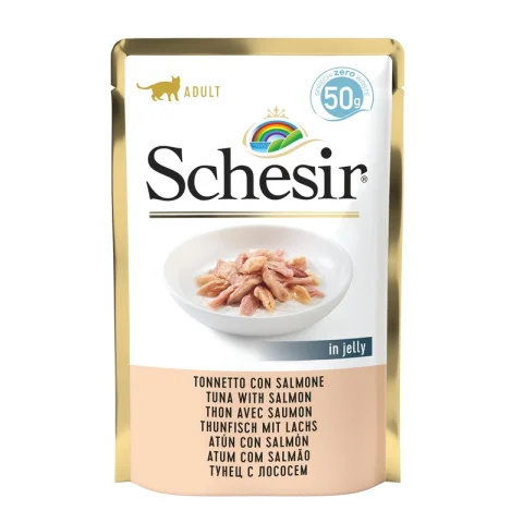 SCHESIR GATTO FILETTI JELLY TONNETTO SALMONE 50GR (bustina)