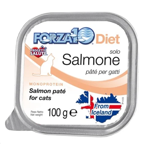 FORZA10 GATTO DIET PATE' SOLO SALMONE 100GR (vaschetta) FORZA10 GATTO DIET PATE' SOLO SALMONE 100GR (vaschetta)