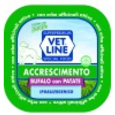 OLISTIKA VET LINE CANE CRESCITA BUFALO PATATE 150GR (vaschetta)