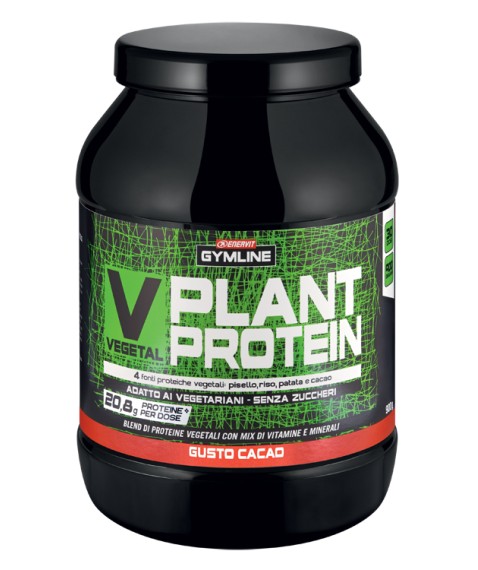 Gymline Muscle Vegetal Protein Blend Gusto Panna - Vaniglia 900 gr integratore di proteine vegetali, vitamine e minerali