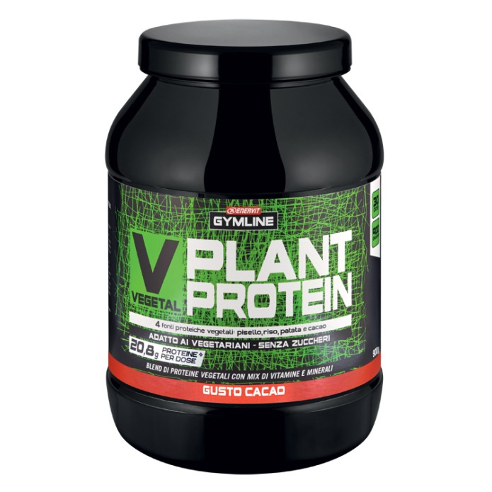 Gymline Muscle Vegetal Protein Blend Gusto Panna - Vaniglia 900 gr integratore di proteine vegetali, vitamine e minerali