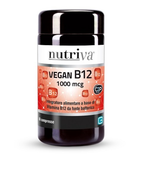 Nutriva Vegan B12 60 compresse 1000 mcg Integratore di vitamina B12