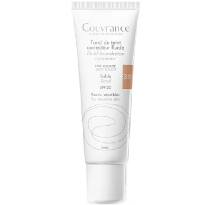 Av&egrave;ne Couvrance Fondotinta Correttore Fluido Coprente 3.0 Sabbia 30 ml
