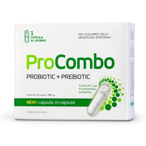 Procombo Integratore per il Benessere della Flora Intestinale 10 Capsule Procombo Integratore per il Benessere della Flora Intestinale 10 Capsule