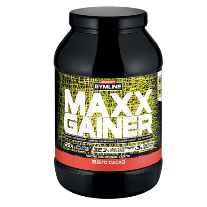 GYMLINE MAXX GAINER GUSTO CACAO1,5 KG miscela di proteine e carboidrati