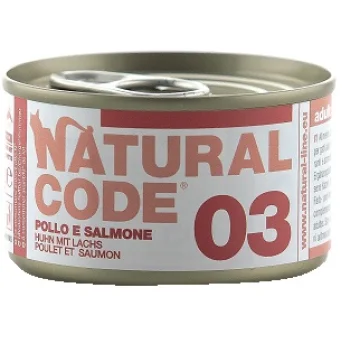 NATURAL CODE GATTO 03 POLLO SALMONE 85GR (lattina)