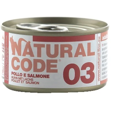 NATURAL CODE GATTO 03 POLLO SALMONE 85GR (lattina)