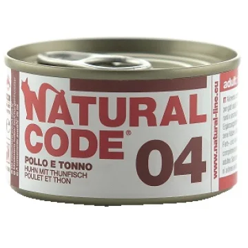 NATURAL CODE GATTO 04 POLLO TONNO 85GR (lattina)