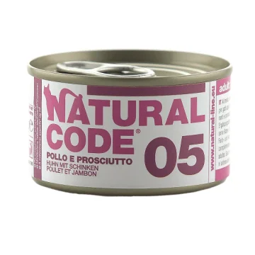 NATURAL CODE GATTO 05 POLLO PROSCIUTTO 85GR (lattina)