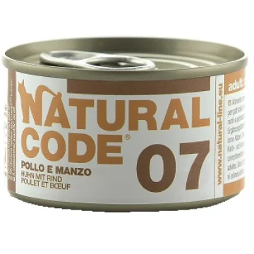 NATURAL CODE GATTO 07 POLLO MANZO 85GR (lattina)