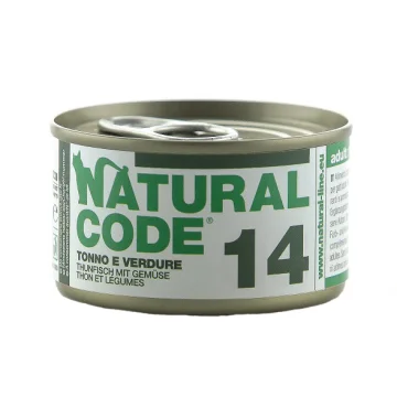 NATURAL CODE GATTO 14 TONNO VERDURE 85GR (lattina)