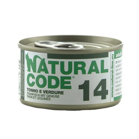 NATURAL CODE GATTO 14 TONNO VERDURE 85GR (lattina) NATURAL CODE GATTO 14 TONNO VERDURE 85GR (lattina)