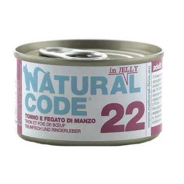 NATURAL CODE GATTO 22 JELLY TONNO FEGATO MANZO 85GR (lattina)