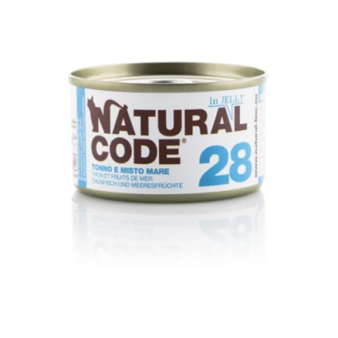 NATURAL CODE GATTO 28 JELLY TONNO MISTO MARE 85GR (lattina) NATURAL CODE GATTO 28 JELLY TONNO MISTO MARE 85GR (lattina)