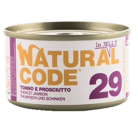 NATURAL CODE GATTO 29 JELLY TONNO PROSCIUTTO 85GR (lattina)