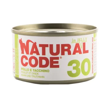NATURAL CODE GATTO 30 JELLY POLLO TACCHINO 85GR (lattina)