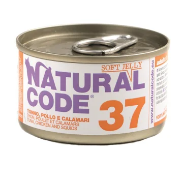 NATURAL CODE GATTO 37 TONNO POLLO CALAMARI 85GR (lattina)