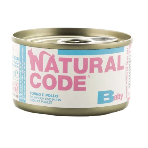 NATURAL CODE GATTO BABY TONNO POLLO 85GR (lattina)