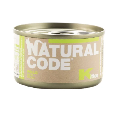 NATURAL CODE GATTO KITTEN POLLO 85GR (lattina) NATURAL CODE GATTO KITTEN POLLO 85GR (lattina)