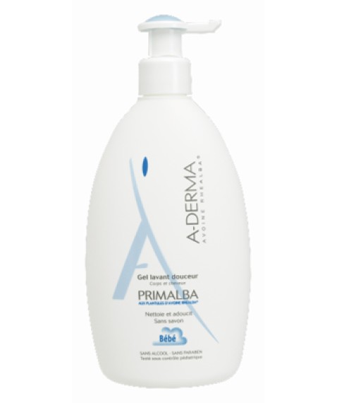 A-Derma Primalba Gel Detergente 2 in 1 Corpo e Capelli per la Pelle Fragile del Bebè 500 ml