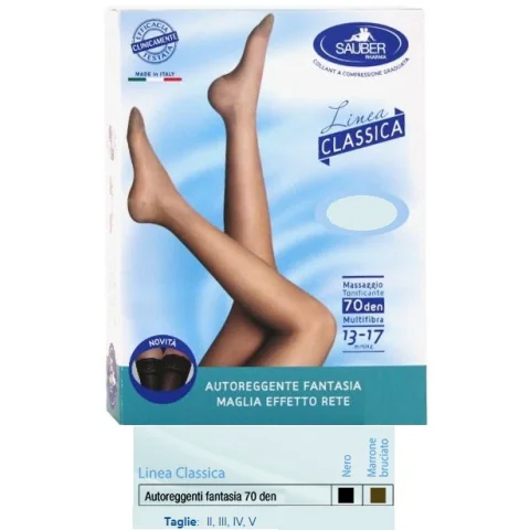 Sauber Autoreggenti Fantasia 70 Denari Nero Taglia 5