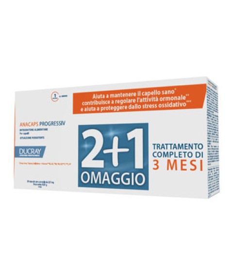 Ducray Anacaps Progressiv TRIO 3x30 Capsule - Integratore alimentare contro la caduta cronica dei capelli