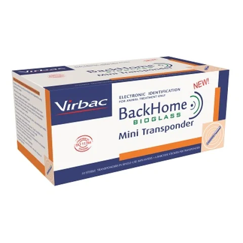 BACKHOME BIOGLASS MINI TRANSPONDER MICROCHIP 10PZ - VIRBAC