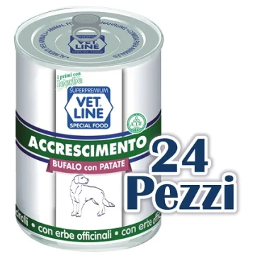 OLISTIKA VET LINE CANE ACCRESCIMENTO BUFALO PATATE 400GR (lattina)