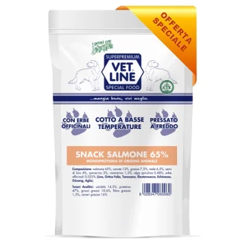 OLISTIKA VET LINE CANE SNACK MONOPROTEICO SALMONE 65% 80GR