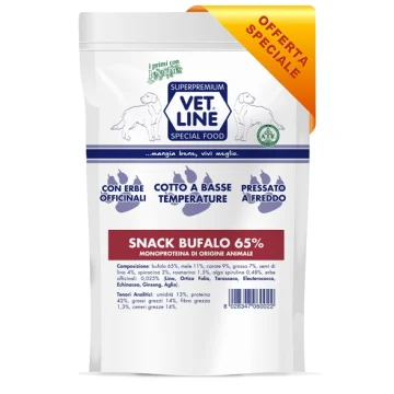 OLISTIKA VET LINE CANE SNACK MONOPROTEICO BUFALO 65% 80GR