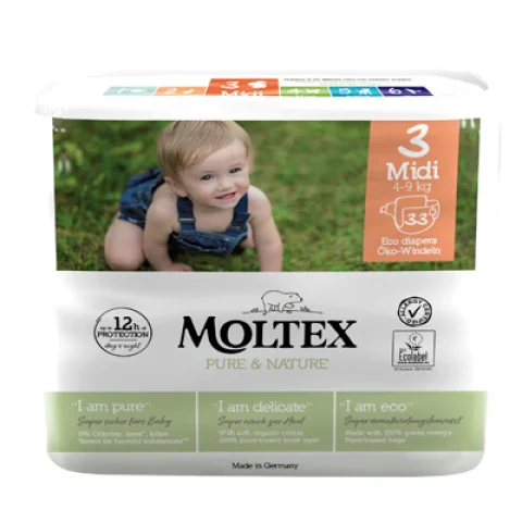 MOLTEX Pann.3 Midi 4-9Kg 33pz MOLTEX Pann.3 Midi 4-9Kg 33pz