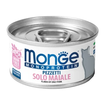 MONGE GATTO MONOPROTEICO SOLO MAIALE 80GR (lattina)