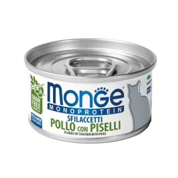 MONGE GATTO MONOPROTEICO POLLO PISELLI 80GR (lattina)