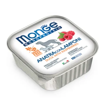 MONGE CANE FRUIT MONOPROTEICO ANATRA LAMPONE 150GR (vaschetta)