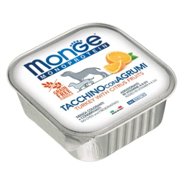 MONGE CANE FRUIT MONOPROTEICO TACCHINO AGRUMI 150GR (vaschetta)