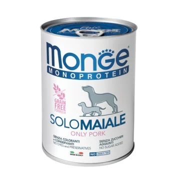 MONGE CANE MONOPROTEICO SOLO MAIALE 400GR (lattina)