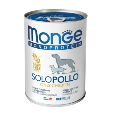 MONGE CANE MONOPROTEICO SOLO POLLO 400GR (lattina)