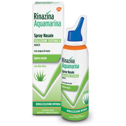 Rinazina Aquamarina Spray Nasale Soluzione Isotonica Con Aloe Vera Nebulizzazione Intensa 100 ml Rinazina Aquamarina Spray Nasale Soluzione Isotonica Con Aloe Vera Nebulizzazione Intensa 100 ml