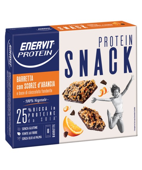 ENERVIT PROTEIN WONDER SNACK CON SCORZE D'ARANCIA E BASE DI CIOCCOLATO FONDENTE  8 BARRETTE