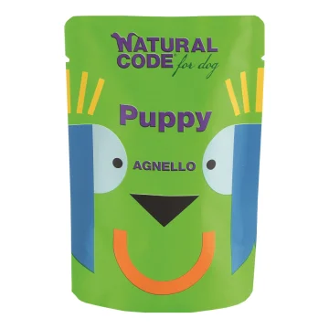 NATURAL CODE CANE PUPPY AGNELLO 100GR (bustina)