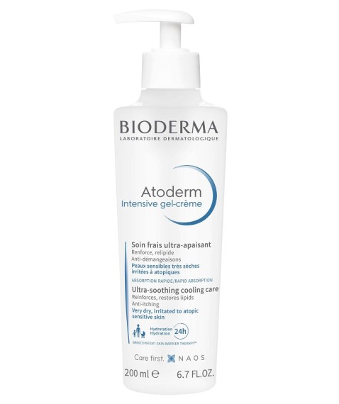 Bioderma Atoderm Intensive Gel-Crème 200 ml - Trattamento antiprurito e ultra-fresco per pelle secca e atopica 