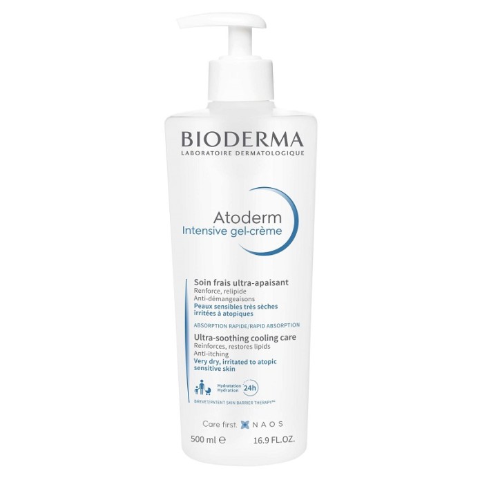 Bioderma Atoderm Intensive Gel-Crème 500 ml - Trattamento antiprurito ultra-fresco per pelle secca e atopica 
