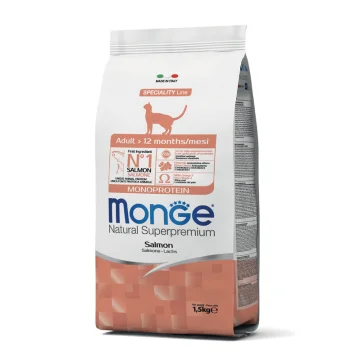 MONGE GATTO SPECIALITY MONOPROTEICO ADULT SALMONE 1,5KG
