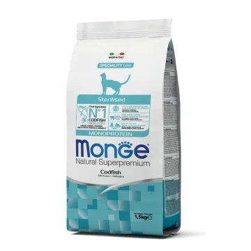 MONGE GATTO SPECIALITY MONOPROTEICO STERILISED MERLUZZO 1,5KG
