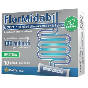 FLORMIDABIL RICARICA CON STEVIA FERMENTI LATTICI