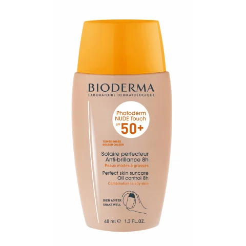 Bioderma Photoderm Nude Touch Dorato SPF 50+ 40 ml - Solare pelle grassa effetto nudo