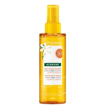 Klorane Olio Secco Solare SPF 30 200 ml - Olio nutriente per corpo e capelli
